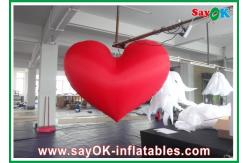 China Party Inflatable Lighting Decoration , 190T Nylon Cloth Inflatable Heart supplier