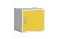 China Metal Home School Gray Cube Storage Box With Key Lock And Shelf supplier