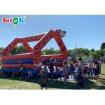 Outdoor Red Inflatable Bouncer / Inflatable Trampoline Logo  Printed for sale
