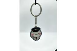 China Laser Engraving  Zinc Alloy Keychain , Shiromaru Hard Enamel Keyrings supplier