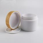 Wholesale 30g 50g 150g 250g Refill PP Cream Jar with Bamboo Wooden Lid Empty Cosmetic Skincare for sale