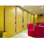 Yellow Movable Partition Walls , Hotel Conference Room Sliding Folding Partition Doors for sale