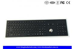 China Full Keys Industrial Trackball Keyboard Electroplated Black Metal Keyboard 103 Keys supplier