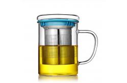 China Break Resistant Glass Tea Infuser Cup Lightweight For Hot / Cold Drinks supplier