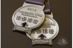 China Trail Marathon Metal Award Medals Running And Racing Medallion With Ribbon supplier