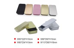 China Empty Custom 10g Silvery Metal Cosmetic Jar Sliding Tin Solid Perfume Tin Container supplier