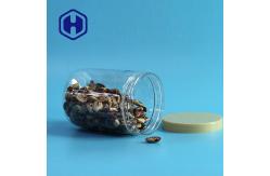 China Transparent 500ml Plastic Packaging Jar Screw Lid Custom Logo supplier