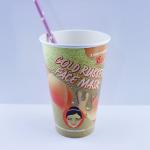 Single Wall Ripple Paper Cup Disposable Printed Kraft 8 Oz For Coffee for sale
