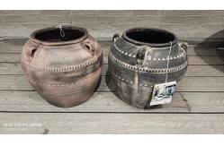 China Outdoor Round Fiberclay Planter with 5-6 Years Life Time Dependability supplier