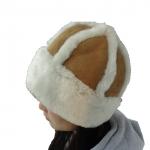 Sheepskin Winter Beanie Hats , Female Fur Headwear Beanie Plain Pattern