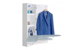China MDF Wood Wall Hung Mirror Cabinet Folding Build In Ironing Boards Inside supplier