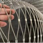 AISI SS316 Ferrule Diamond Stainless Steel Wire Rope Mesh Netting For Balustrade for sale
