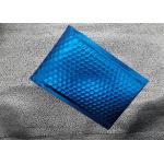 Air Cushion Bubble Mail Bag Blue Metallic Packaging For Cosmetics for sale