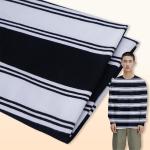 Dureble And  Breathable Cotton Double Yarn Striped Cotton Fabric For T-Shirt for sale
