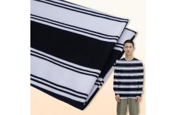 China Dureble And  Breathable Cotton Double Yarn Striped Cotton Fabric For T-Shirt supplier