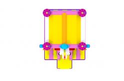 China 1000D Fireproof Baffle Inflatable Unicorn Jumping House With Slide supplier