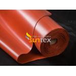 China Wholesale High Temperature Resistant Insulating Red/grey/black/orange Silicone Rubber Coated Fiberglass Cloth for sale
