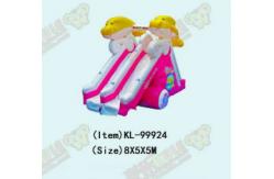 China Dolphin Double Lane  Inflatable Slide For Children Fun Park supplier