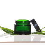 Glass Cosmetic Jars with Lids for Skincare Luxury Glass Cream Jar for sale