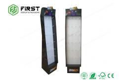 China Glossy / Matte Lamination SGS Approval Free Standing Peg Hook Cardboard Floor Displays supplier