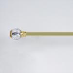 Home Decor 28MM Pipe Curtain Rods Modern Gold Colour Curtain Poles Crystal Curtain Finials for sale