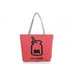 White Eco Canvas Bags With Clear LGO Beautiful Pictures Simple Style