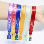 Hot Selling Custom Logo Polyester Woven Cloth Wristbands Gift For Promotion And Events Adjustable Length Woven Wristband for sale