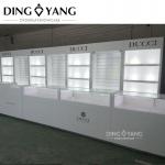 Modern Fashion Style Full White Wood Jewelry Counter Display No Installation for sale