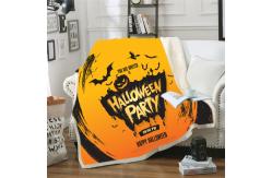 China 50cm*60cm soft Halloween Printed Flannel Blanket Multi Usage supplier