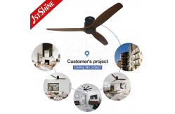 China Flush Mount Ceiling Fan With Remote Control，Solid  Blade Quiet  DC Motor supplier