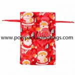 Personalized Logo Plastic Christmas Gift Package Bag 0.08mm / 0.06mm for sale