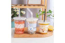 China 16oz 32oz Disposable Bubble Tea Cups For Juice Non Spill supplier