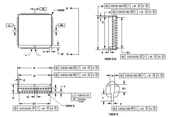 Integrated Circuit Chip Microcontrollers MC68HC711D3VFN3 MOTOROLA PLCC44