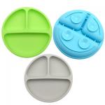 Food Grade Multicolor Baby Silicone Plates With Suction And Lids for sale