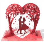 Various Themes Paper Artistic Valentine's Day Couples Greeting Cards Made of Paper for sale