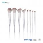 Cruelty-Free Synthetic Fiber Bristles​ 8pcs Face Makeup Brush Set,Wooden Handle And Aluminium Ferrule for sale