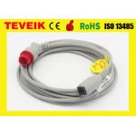 Reusable Transducer Adapter Cables Round 12pin For HP Patient Monitor , A164A1A Type for sale