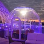 Luxury Party Bubble Tent UV Coating With Blackout Fabric Curtain for sale