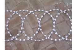 China Galvanized Steel High Tensile Barbed Wire Bto 22 Spiral Blade 14 Gauge supplier