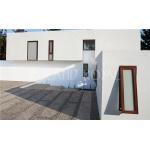 Wood Color Swing Double Glazed Aluminum Windows 65mm Depth For Villas for sale