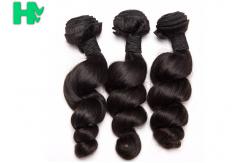 China Peruvian Loose Wave Remy Natural Human Hair Extensions Natural Black Soft & Smooth supplier