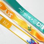 Promotion Event Woven Cloth Wristbands with Acceptable OEM and Custom Logo