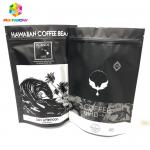 Gravure Printing Aluminum Foil Bags , Ground Coffee Stand Up Zipper Bags With Valve for sale