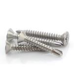 M5.5 Flat Head Self Tapping Metal Screws , GB 13-125mm Stainless Steel Furniture Screws for sale