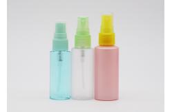 China 20ml Transparent Refillable Plastic Spray Bottles PET Spray Bottle Flat Shoulder supplier