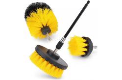 China 3 Pack Medium Yellow Drill Scrubber Brush PP Material For Bathroom supplier