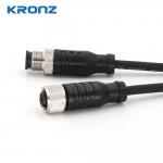 M12 Circular Connector 4A 3 Pin IEC 61076-2-101 IP67 Straight Cable for Sensors for sale