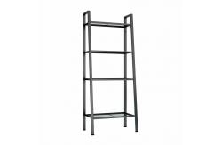 China Home Office Black 4 Tiers Steel Shelf Rack With Mesh Board supplier