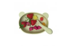 China Suction Bowl Silicone Feeding Set Divided Suction Plate Cup Toddler Utensils Spoon supplier