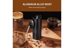 China Black 12 Setting Compact Coffee Grinder Dual Bearings Hand Crank Conical Burr Grinder supplier